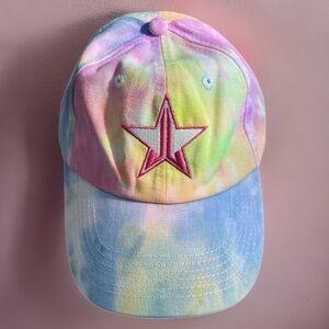 Jeffree Star Rare Limited Edition Embroidered Tie Dye Baseball Cap Pastel NWOT